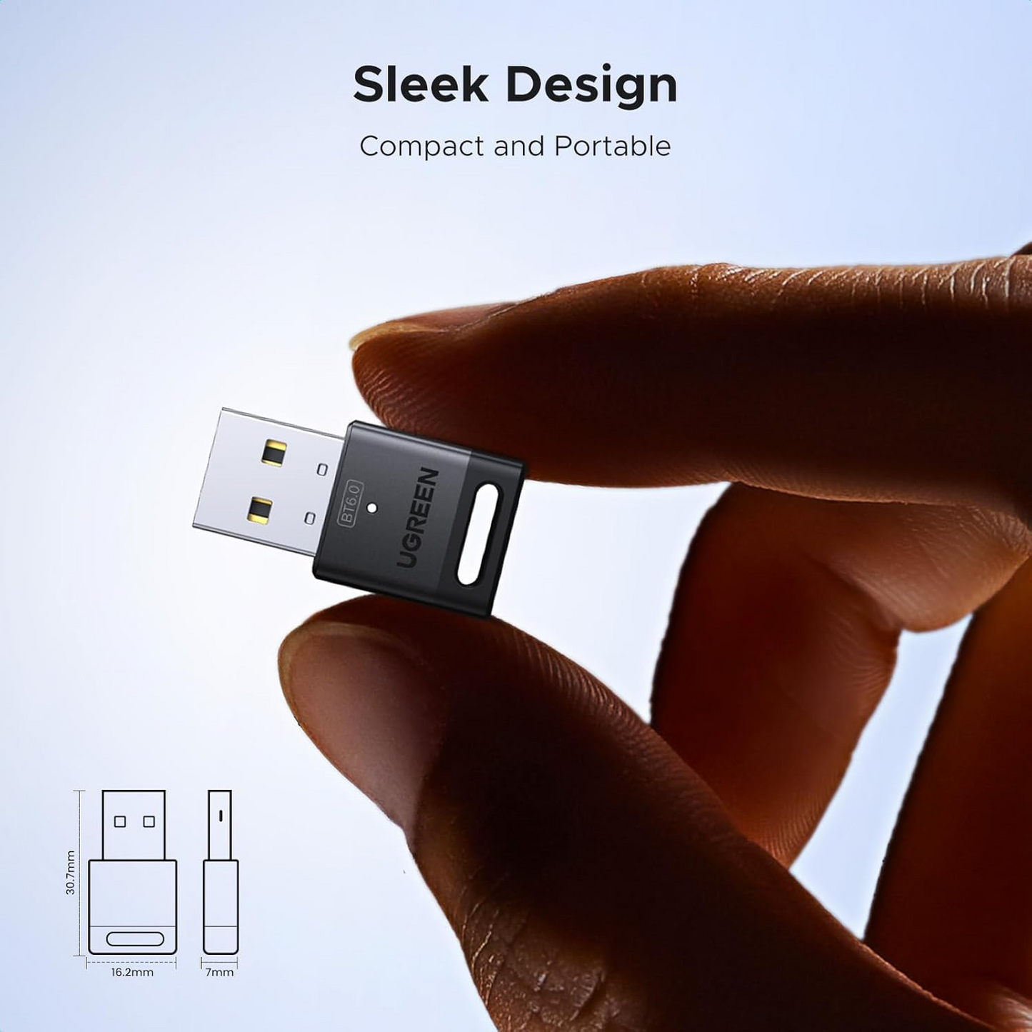 UGREEN CM748 (75073) USB Bluetooth Adapter, Black