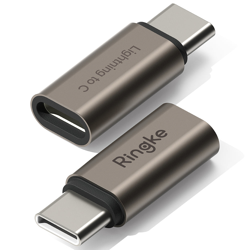 Lightning Data and Charging Adapter - USB-C Ringke, Brown, Set of 2 Pieces