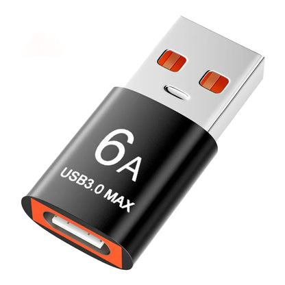 USB-C to USB-A Data and Charging Adapter Techsuit A5 HyperPort, Black Orange