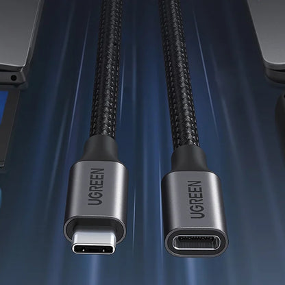 UGREEN US372 USB-C Extension Cable (45191), 1m, Black
