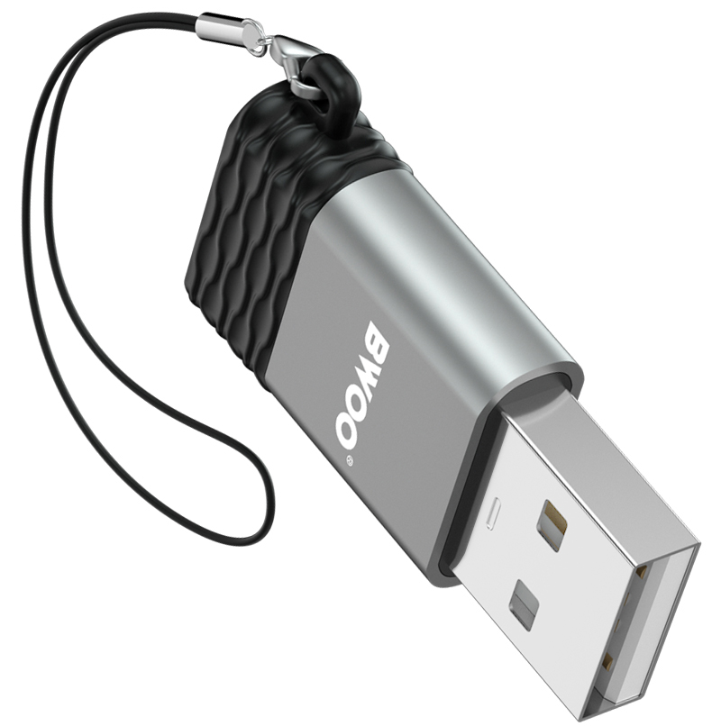 USB-C to USB-A Data and Charging Adapter BWOO BZ-38, Gray