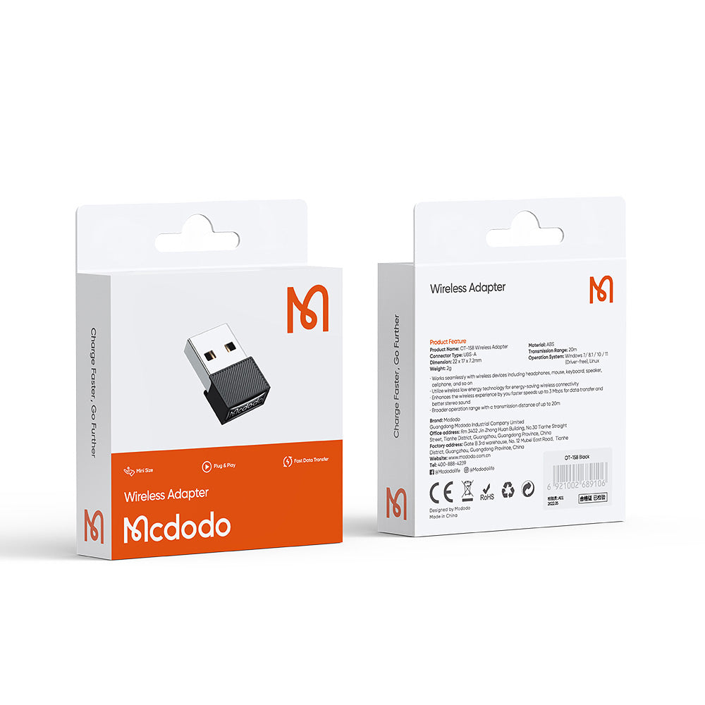 McDodo OT-1580 Wireless Adapter, Black