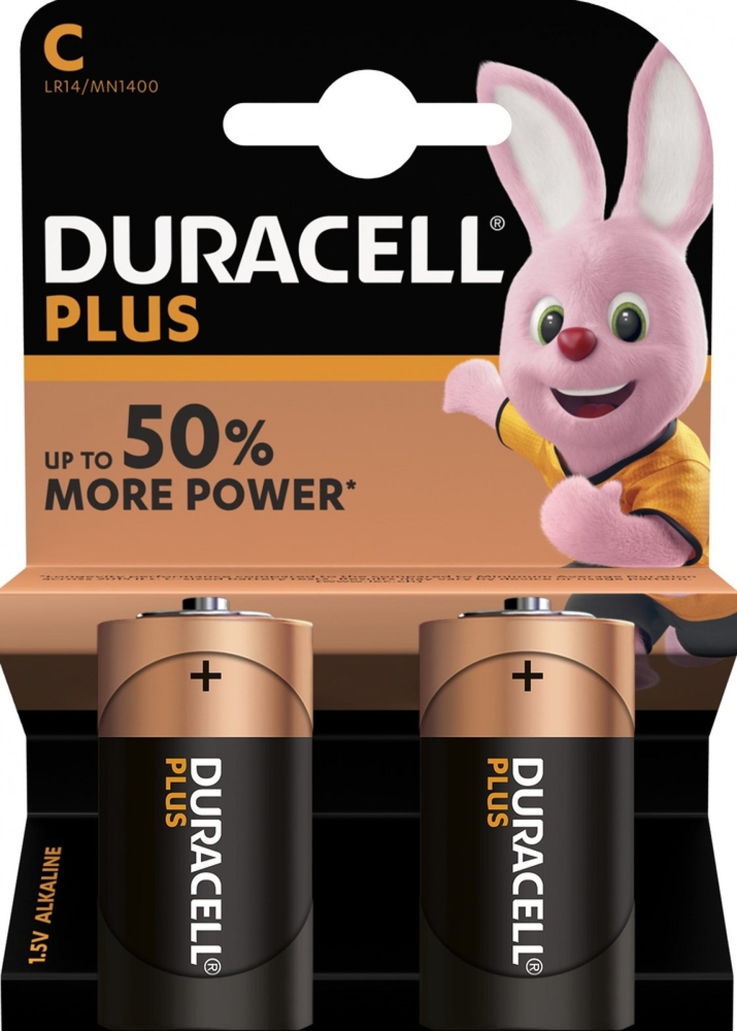 Duracell Plus Battery, LR14, Set of 2 pieces