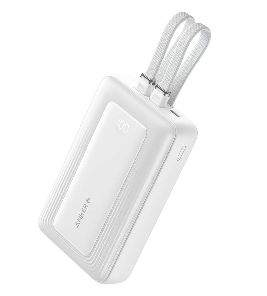 Anker PowerCore External Battery, 20000mAh, 30W, QC + PD, 1 x Lightning - 1 x USB-A - 2 x USB-C, White A1681H21