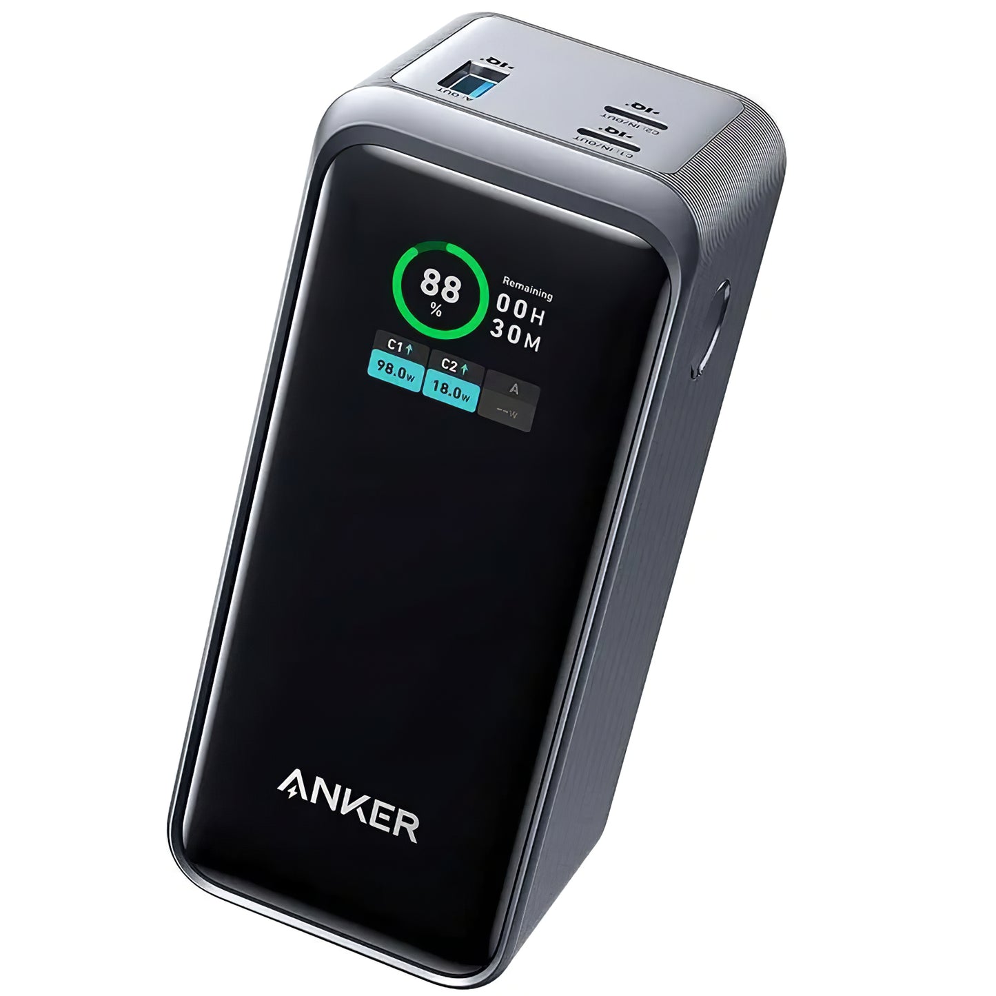 Anker Prime External Battery, 20000mAh, 200W, QC + PD, 1 x USB-A - 2 x USB-C, Black, Resealed A1336011