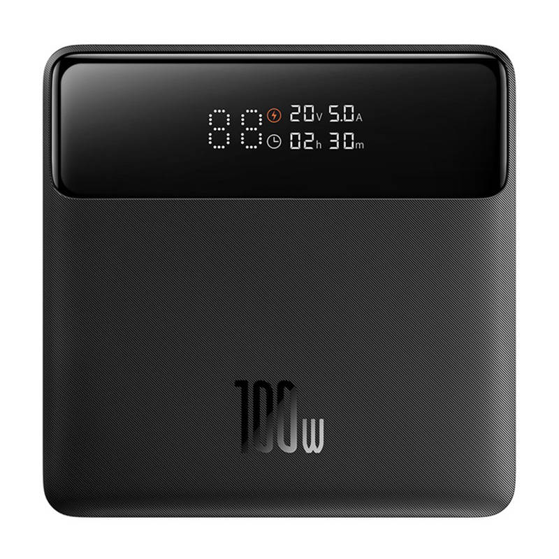Baseus Blade HD External Battery, 20000mAh, 100W, QC + PD, 2 x USB-A - 2 x USB-C, Black PPBL000301