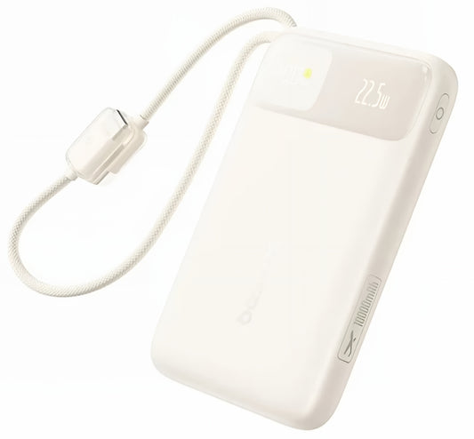 Baseus EnerFill FC11 External Battery, 10000mAh, 22.5W, QC + PD, 1 x USB-A - 3 x USB-C, Beige E0030401