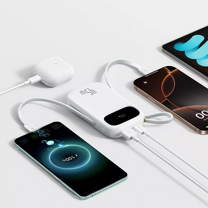 Baseus EnerFill FC31 External Battery, 20000mAh, 45W, QC + PD, 1 x Lightning - 1 x USB-A - 2 x USB-C, White P10082105213-00