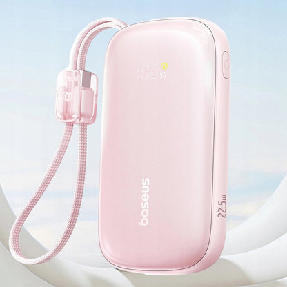 Baseus EnerFill FC21 Qpow 3 Ultra External Battery, 10000mAh, 22.5W, QC + PD, 1 x USB-A - 1 x USB-C, Pink E0027L02