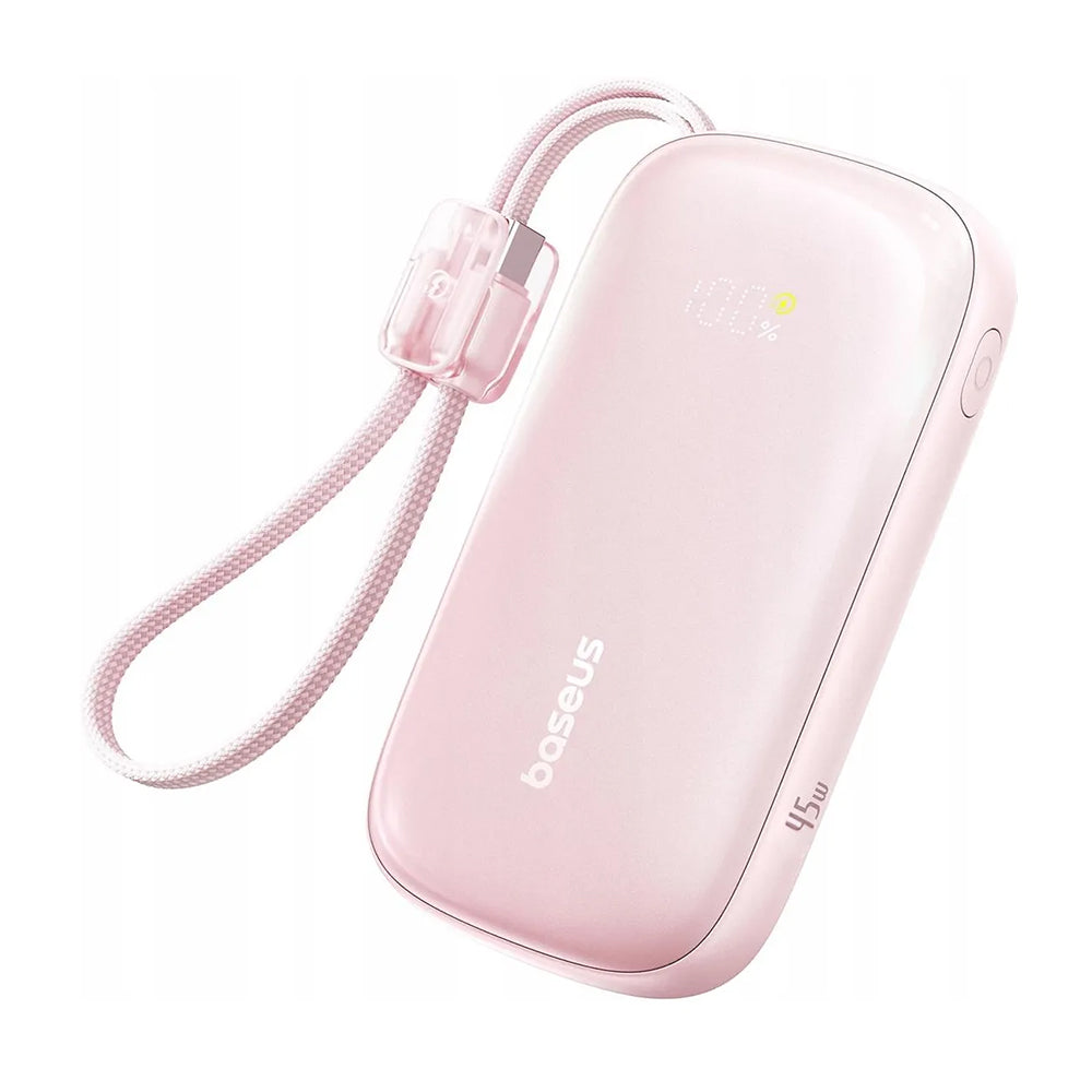 Baseus EnerFill FC21 Qpow 3 Ultra External Battery, 10000mAh, 45W, QC + PD, 1 x USB-A - 1 x USB-C, Pink E0027Q02