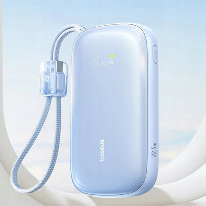 Baseus EnerFill FC21 Qpow 3 Ultra External Battery, 20000mAh, 22.5W, QC + PD, 1 x USB-A - 1 x USB-C, Blue E0027M03