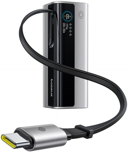 Baseus EnerGeek GR11 External Battery, 20000mAh, 145W, QC + PD, 1 x USB-A - 3 x USB-C, Silver E0027B02
