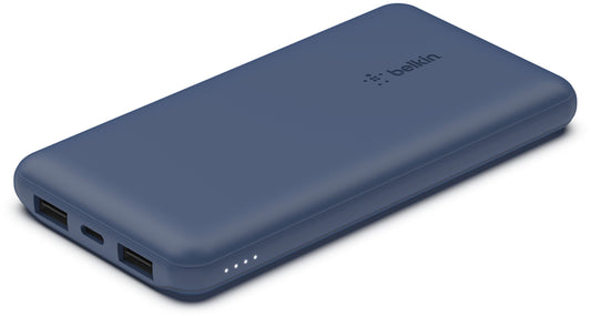 Belkin BoostCharge External Battery, 10000mAh, 15W, 1 x USB-C - 2 x USB-A, Navy BPB011btBL