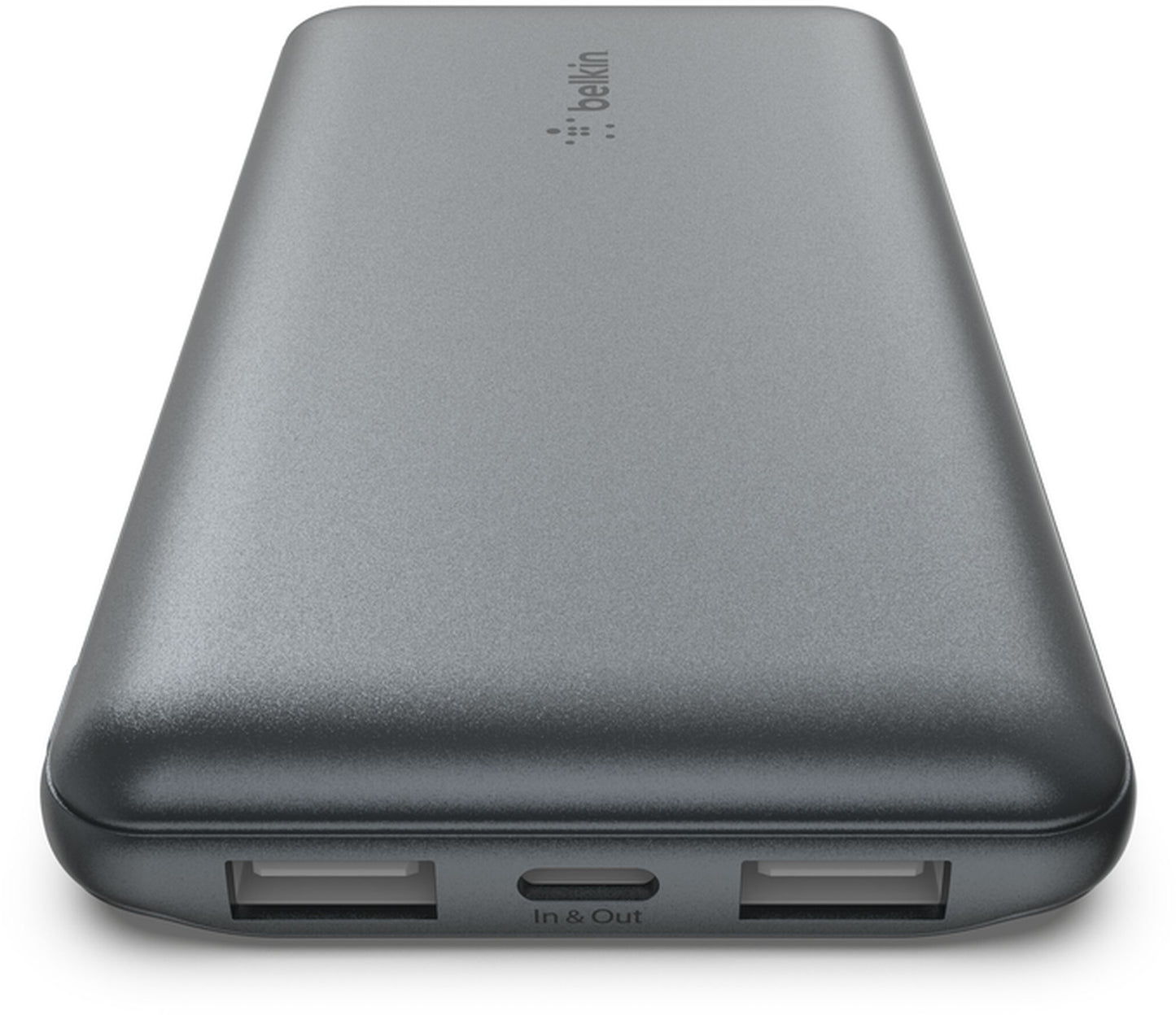 Belkin BoostCharge External Battery, 10000mAh, 15W, 1 x USB-C - 2 x USB-A, Gray BPB011btGY