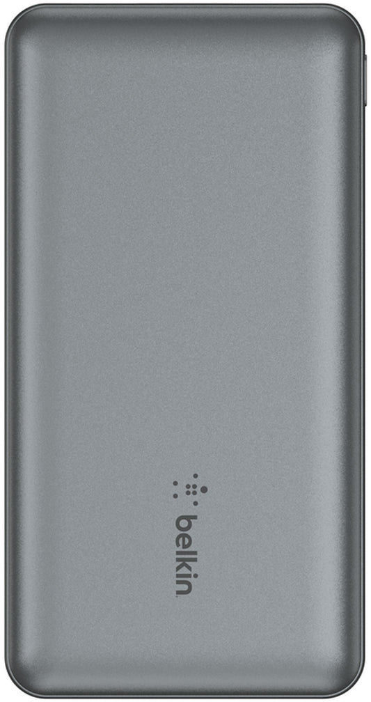 Belkin BoostCharge External Battery, 10000mAh, 15W, 1 x USB-C - 2 x USB-A, Gray BPB011btGY