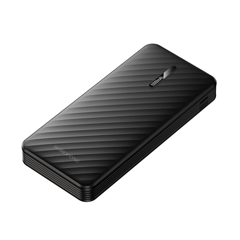 Borofone BJ84 Smooth External Battery, 10000mAh, 10W, 1 x Lightning - 1 x microUSB - 1 x USB-A - 1 x USB-C, Black