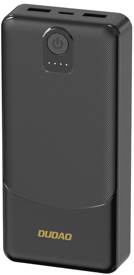 Dudao K10 External Battery, 10000mAh, 12W, 2 x USB-A, Black