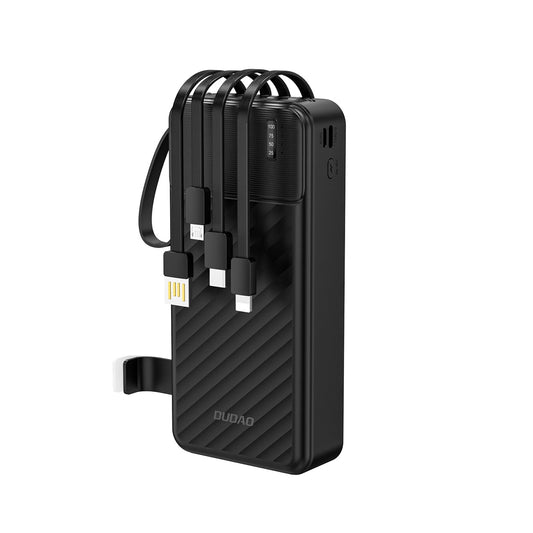 Dudao K11 Pro External Battery, 20000mAh, 10W, 1 x Lightning - 1 x microUSB - 1 x USB-A - 1 x USB-C, Black