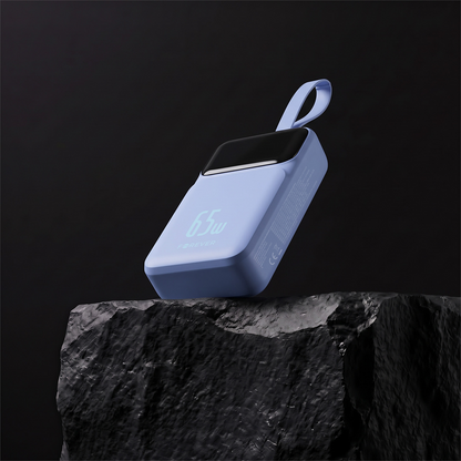 Forever Vibe-TB65 External Battery, 20000mAh, 65W, QC + PD, 2 x USB-A - 2 x USB-C, Blue
