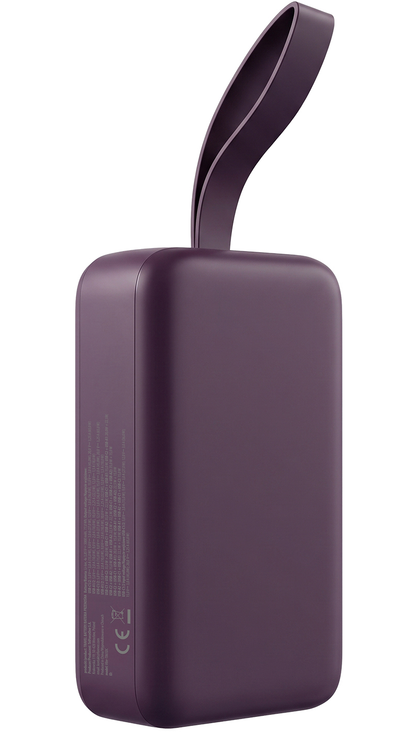 Forever Vibe-TB65 External Battery, 20000mAh, 65W, QC + PD, 2 x USB-A - 2 x USB-C, Burgundy