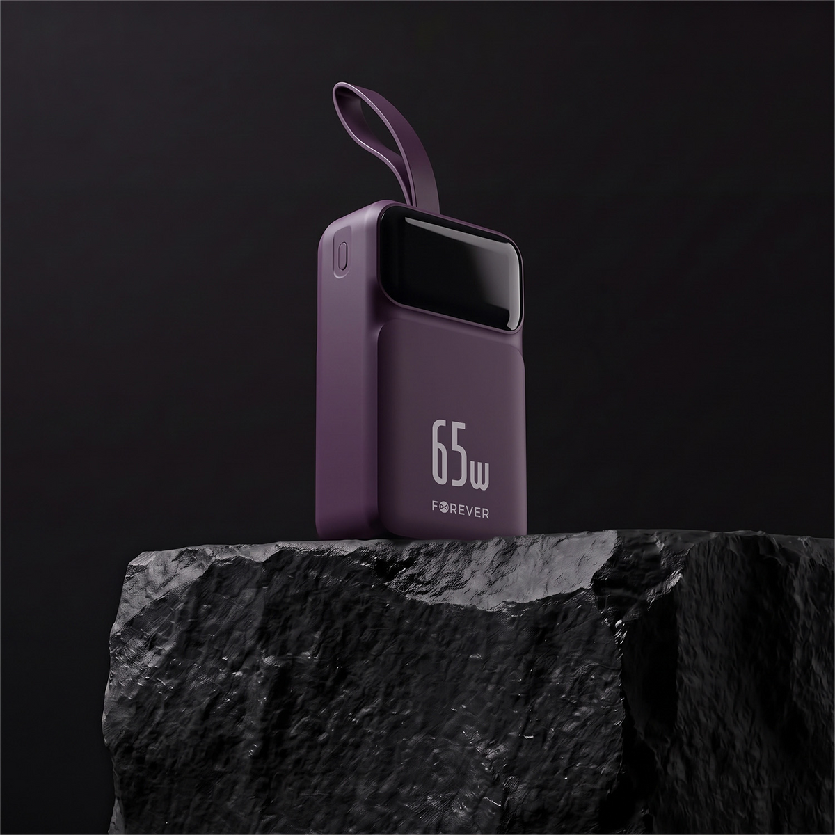 Forever Vibe-TB65 External Battery, 20000mAh, 65W, QC + PD, 2 x USB-A - 2 x USB-C, Burgundy