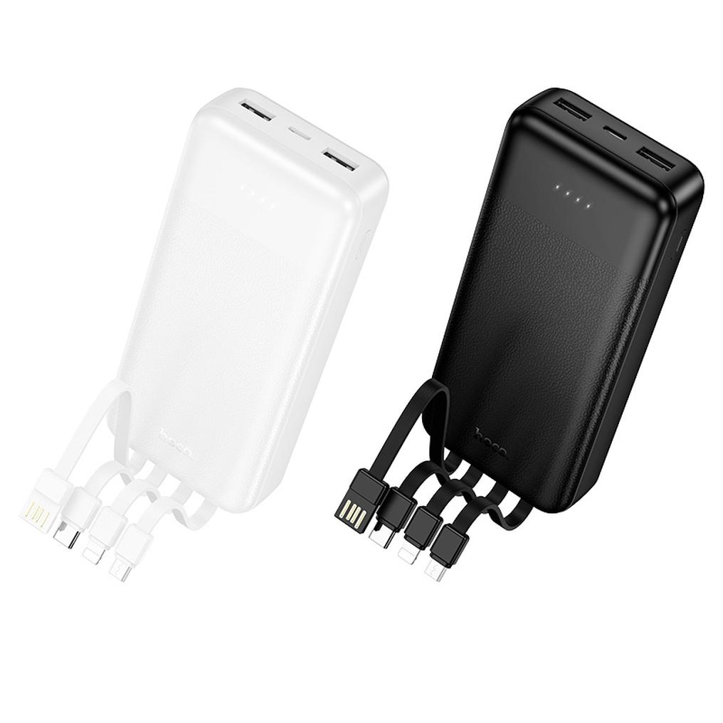HOCO J163A Power Bank, 20000mAh, 10W, 1 x Lightning - 1 x microUSB - 1 x USB-C - 2 x USB-A, White