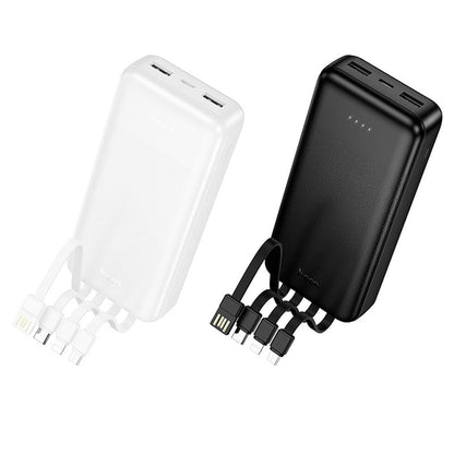 HOCO J163A Power Bank, 20000mAh, 10W, 1 x Lightning - 1 x microUSB - 1 x USB-C - 2 x USB-A, Black