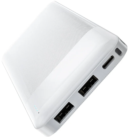 HOCO J72 External Battery, 10000mAh, 10W, 2 x USB-A, White