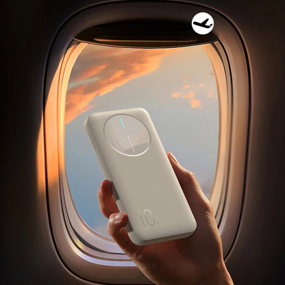 Joyroom JR-PBF12 External Battery, 10000mAh, 12W, 1 x USB-C - 2 x USB-A, White