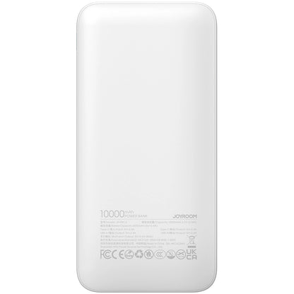 Joyroom JR-PBF12 External Battery, 10000mAh, 12W, 1 x USB-C - 2 x USB-A, White