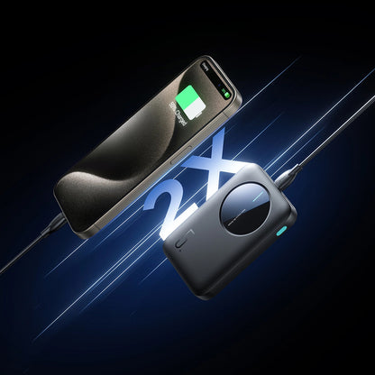 Joyroom JR-PBF13 External Battery, 5000mAh, 12W, 1 x USB-C - 2 x USB-A, Black