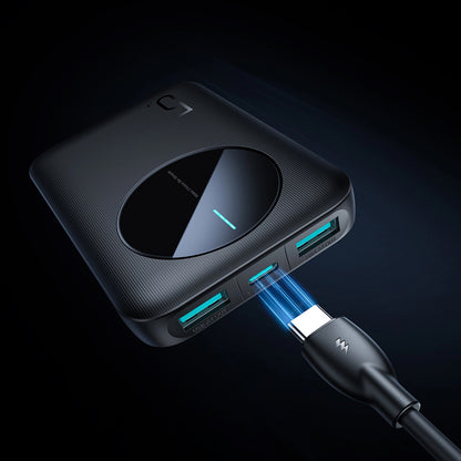 Joyroom JR-PBF13 External Battery, 5000mAh, 12W, 1 x USB-C - 2 x USB-A, Black