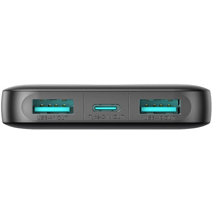 Joyroom JR-PBF13 External Battery, 5000mAh, 12W, 1 x USB-C - 2 x USB-A, Black