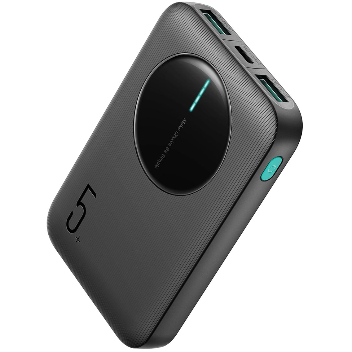 Joyroom JR-PBF13 External Battery, 5000mAh, 12W, 1 x USB-C - 2 x USB-A, Black