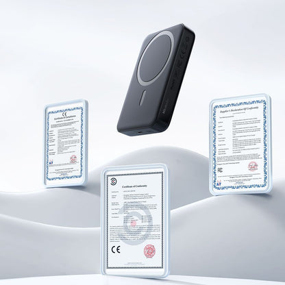 McDodo MC-5931 Ambilight Wireless External Battery, 10000mAh, 30W, PD + FQI, 1 x QI - 1 x USB-C, Black