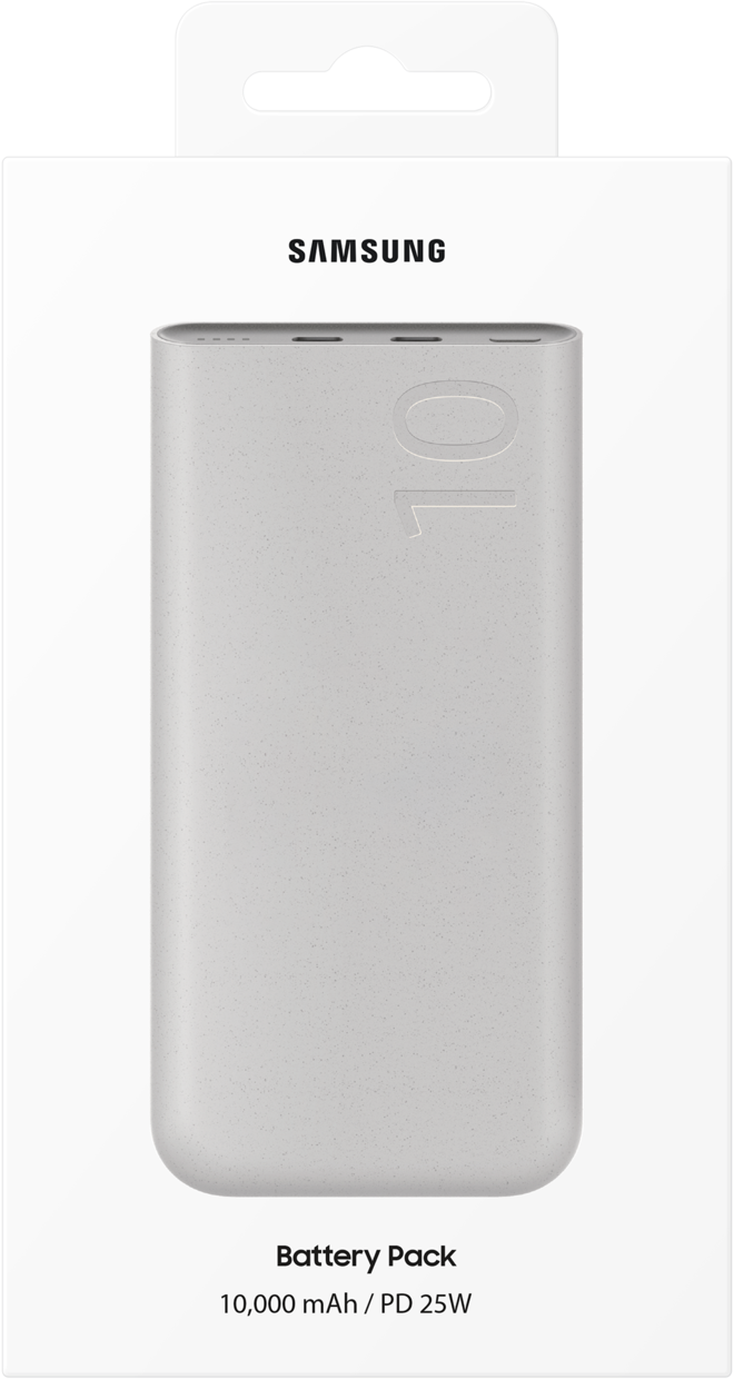 Samsung External Battery, 10000mAh, 25W, PD, 2 x USB-C, Beige EB-P3401XUEGWW