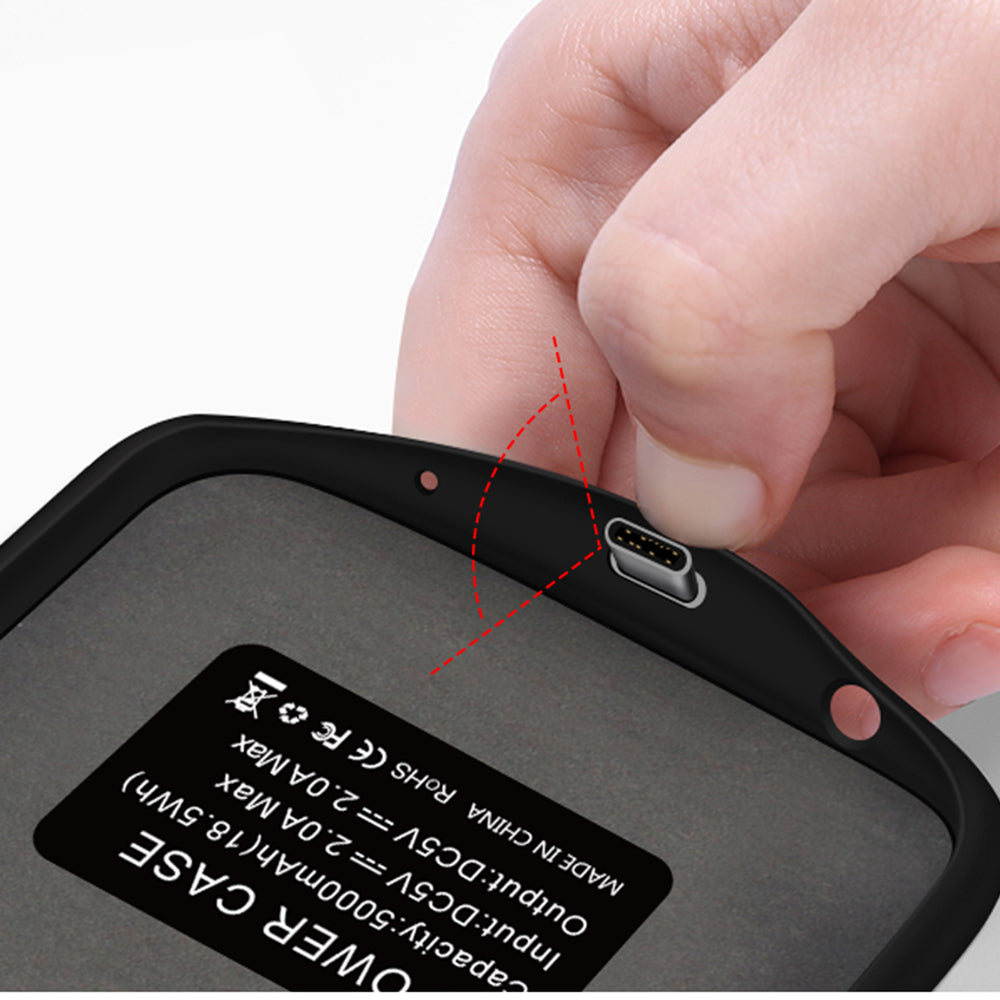 External Battery Case Techsuit Power Pro Battery for Huawei P30 Pro New Edition / P30 Pro, 5000mAh, Black