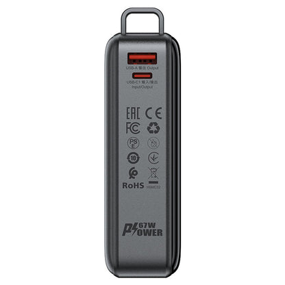 External Battery Acefast M4, 20000mAh, 67W, PD, 1 x USB-A - 2 x USB-C, Black