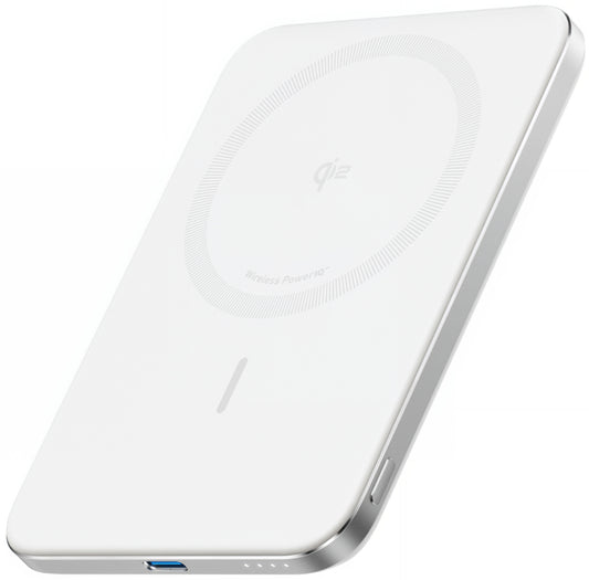 Anker Nano Wireless External Battery, 5000mAh, 20W, PD + FQI, 1 x QI - 1 x USB-C, White A1665H21