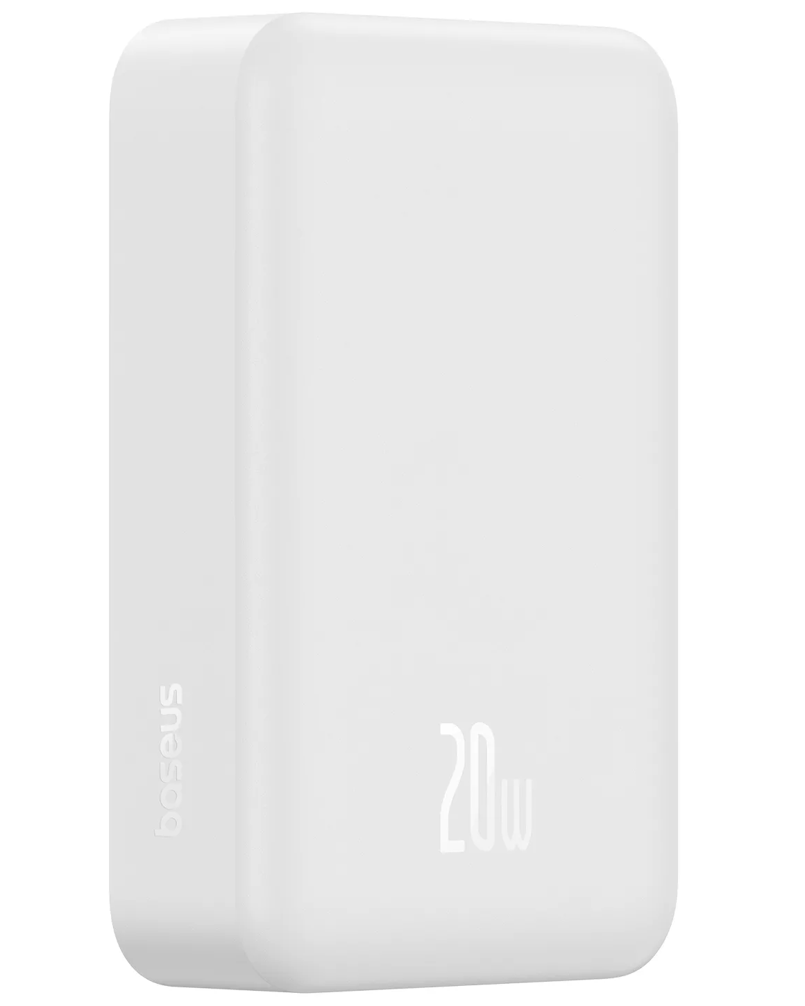Baseus EnerFill FM41 Mini Wireless External Battery, 20000mAh, 20W, PD + FQI, 1 x QI - 1 x USB-C, White E0027U01