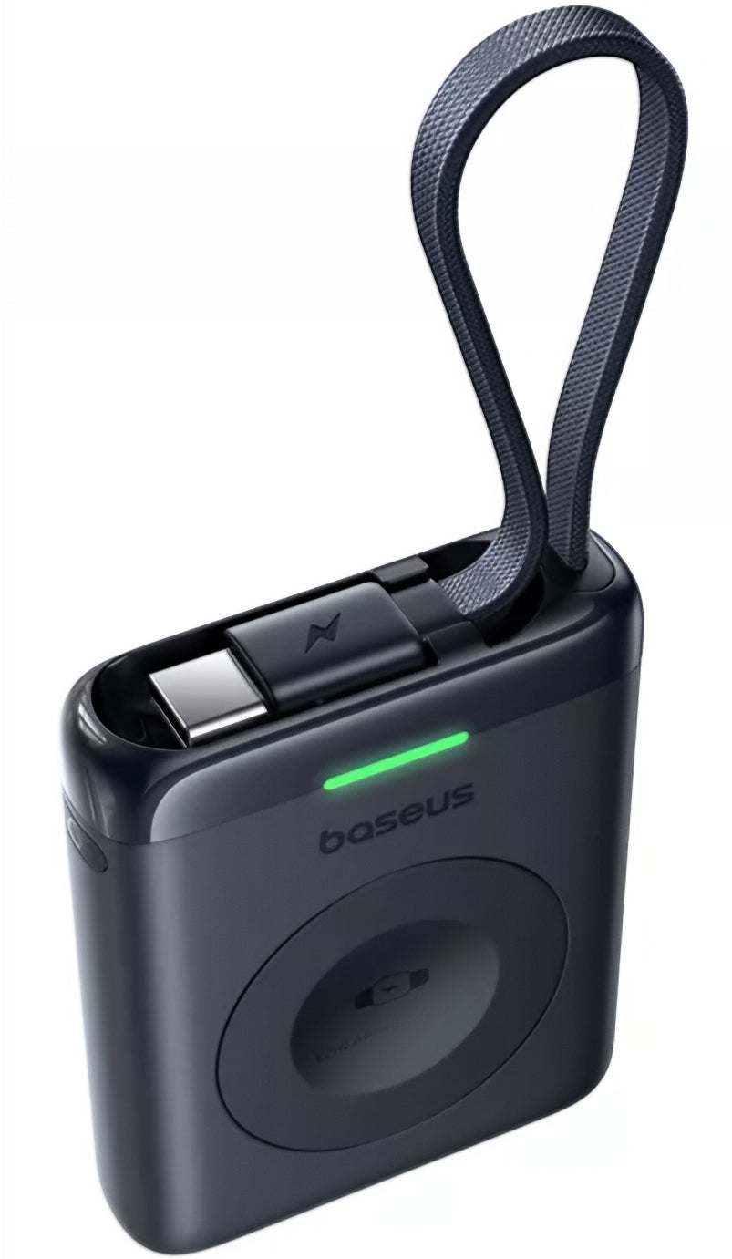 Baseus EnerFill FW11 Wireless External Battery for Apple Watch Series, 1640mAh, 5W, 1 x QI, Black E0205301