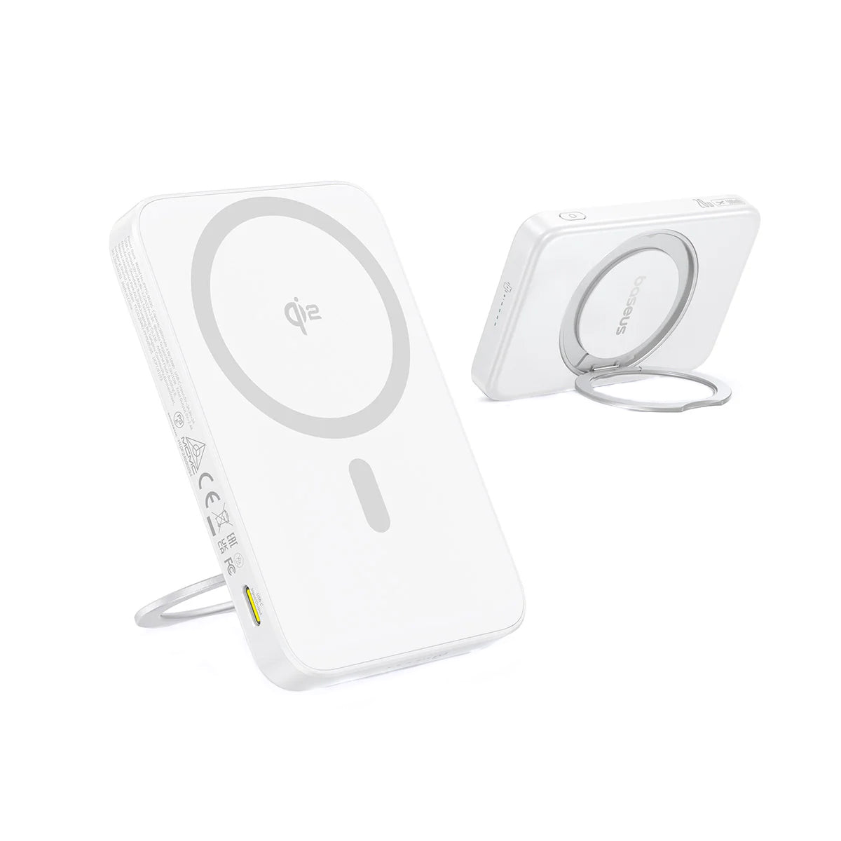 Baseus PicoGo Wireless External Battery, 5000mAh, 20W, PD + FQI, 1 x QI - 1 x USB-C, White P10076800213-01