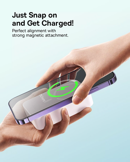Baseus EnerFill FM41 Mini Wireless External Battery, 20000mAh, 20W, PD + FQI, 1 x QI - 1 x USB-C, White E0027U01