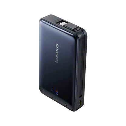 Baseus Nomos External Wireless Battery, 10000mAh, 45W, PD + FQI, 1 x QI - 2 x USB-C, Black P10078800123-00