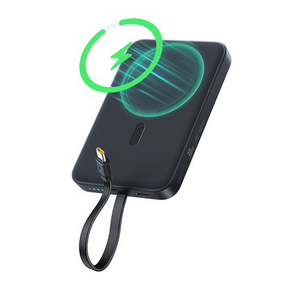 Baseus EnerFill FM11 Wireless Power Bank, 10000mAh, 30W, PD + FQI, 1 x QI - 2 x USB-C, Black E0028904