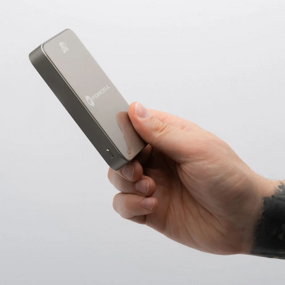 Wireless External Battery Forcell F5K8, 5000mAh, 15W, PD + FQI, 1 x QI - 1 x USB-C, Gold