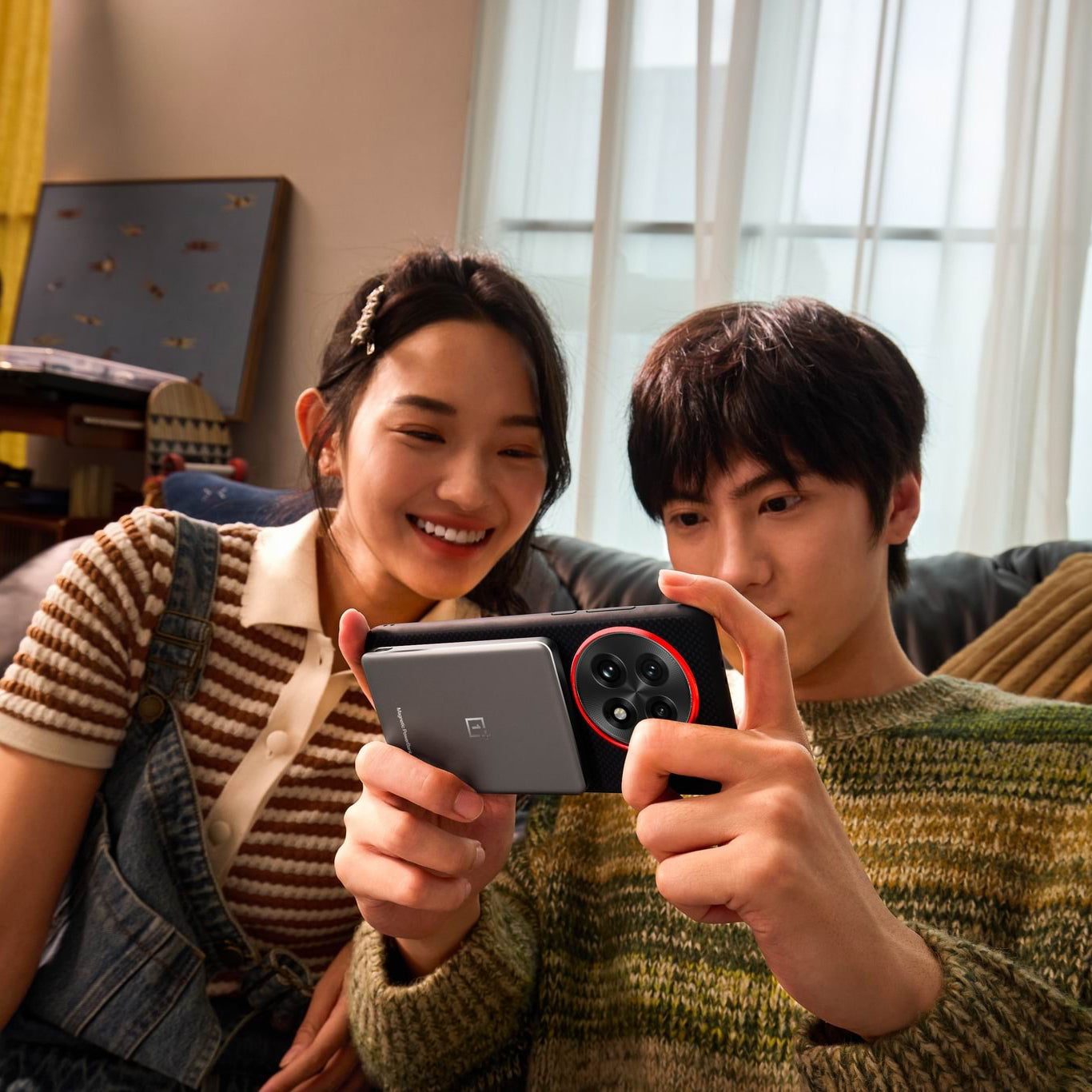 OnePlus Slim Magnetic Wireless External Battery, 5000mAh, 10W, FQI, 1 x USB-C, Gray 5411100015