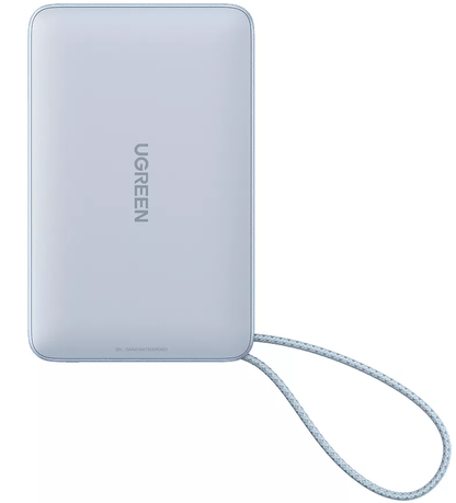 UGREEN MagFlow PB773 Wireless External Battery (65958), 10000mAh, 25W, PD + FQI, 1 x QI - 2 x USB-C, Blue