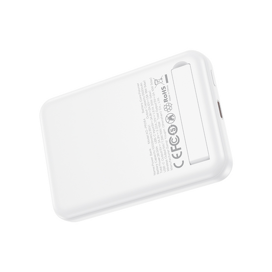 XO Design PR264 Wireless External Battery, 10000mAh, 20W, PD + FQI, 1 x USB-C, White