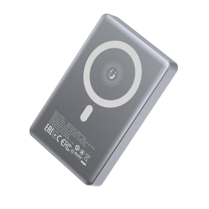 XO Design PR294 Wireless External Battery, 10000mAh, 20W, PD + FQI, 1 x QI - 1 x USB-C, Gray